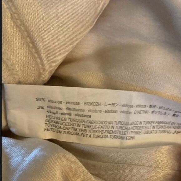 #317 ZARA Satin Champagne Pants - Picture 9 of 9